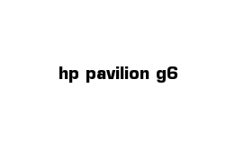 hp pavilion g6